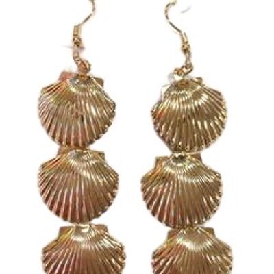 3 Layered Shell Earring