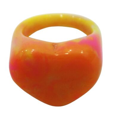 Orange-Mix-Herz-Ring