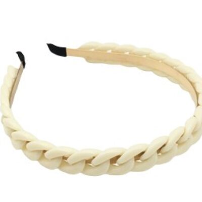 Cream Chain Link Headband