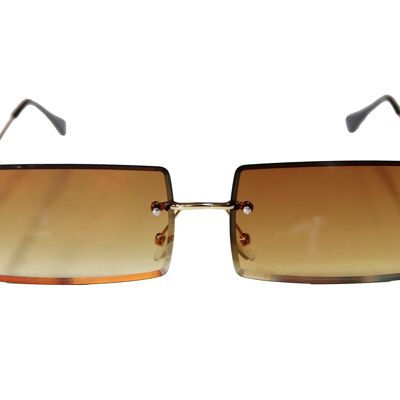 Frameless Rectangle Lens Sunglasses