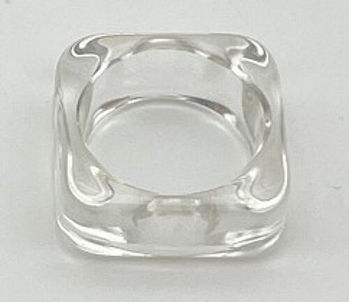 Clear Square Plastic Ring