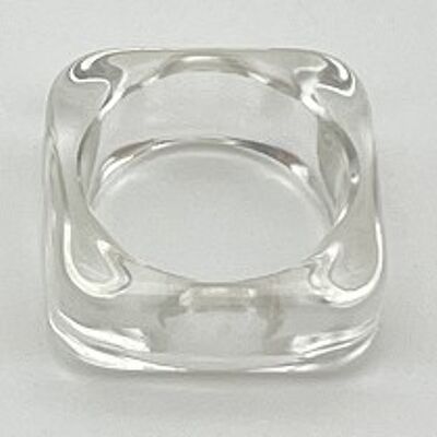 Clear Square Plastic Ring