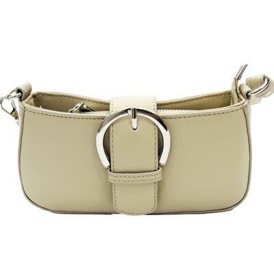 Cream Buckle Front Bag