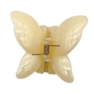 Beige Butterfly Hair Claw