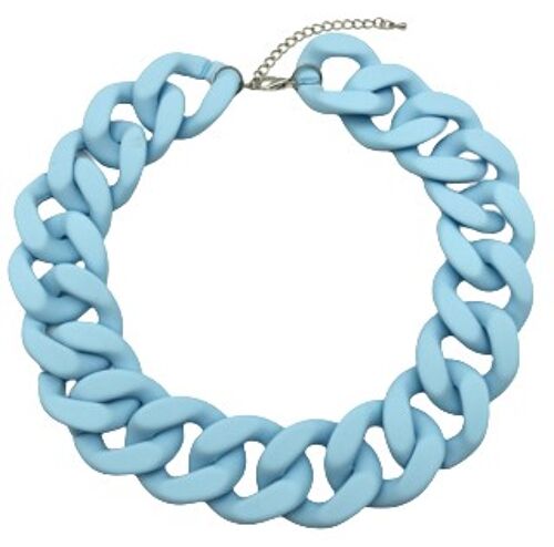 Blue Chunky Chain Necklace