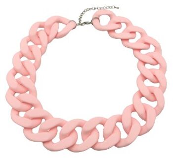 Collier Chaîne Chunky Rose Clair