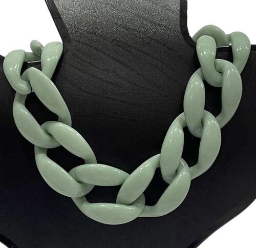 Mint Chunky Chain Necklace