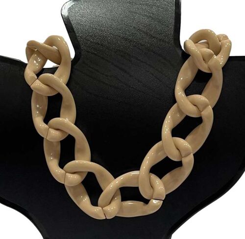 Nude Chunky Chain Necklace