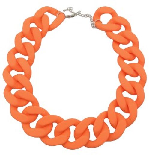 Orange  Chunky Chain Necklace