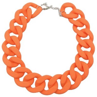 Orange  Chunky Chain Necklace