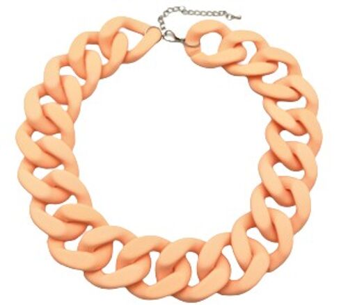Peach Chunky Chain Necklace