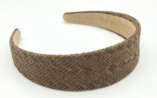 Brown Straw Woven Hairband