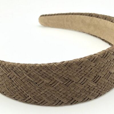 Brown Straw Woven Hairband