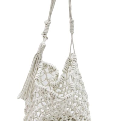 White Crochet Shoulder Bag