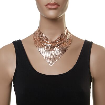 Rose Gold Chainmail Mesh Bandana