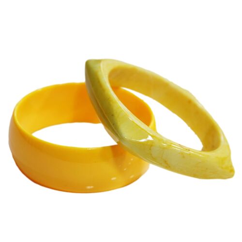 Plastic Resin Chunky Bangle 2 Pack