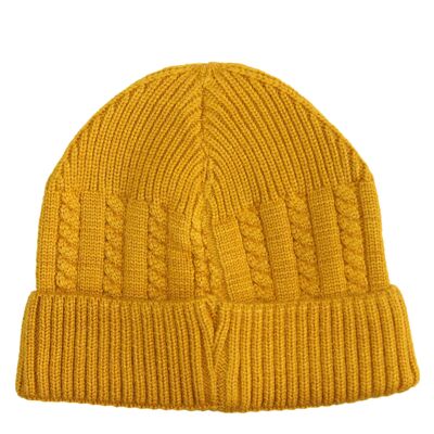 Mustard Knitted Beanie Hat