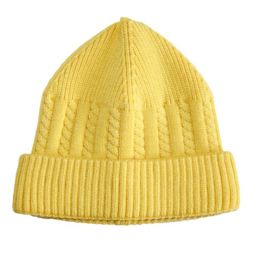 Yellow Knitted Beanie Hat