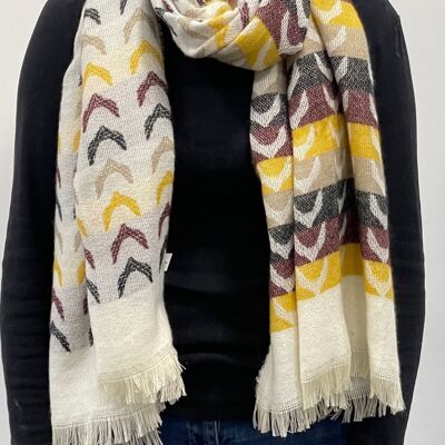 Cream Aztec Scarf