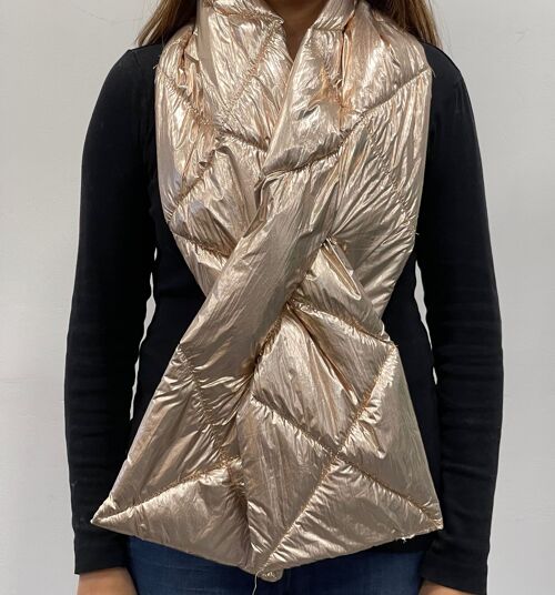 Gold Quilted Padded Scarf
