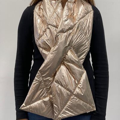 Gold Quilted Padded Scarf
