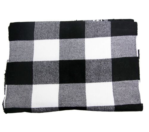 Black and White Check Scarf