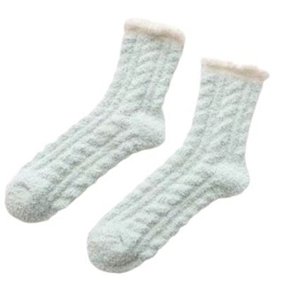 Mint Fluffy Lounge Socks