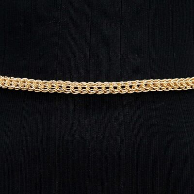 Cinturón de cadena de eslabones dorados