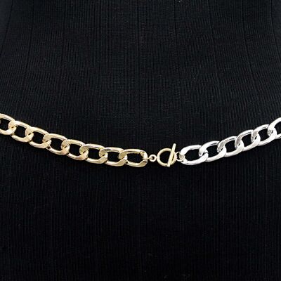 Gold and Silver Mixed Metals Chain Belt