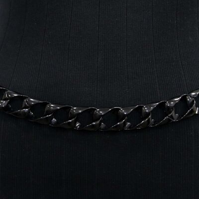 Black Plastic Chain Belt