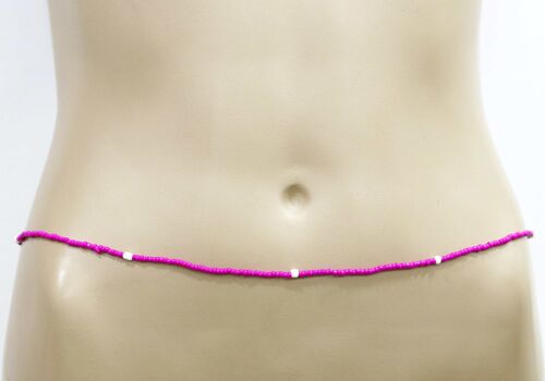 Pink Beaded Belly Chain