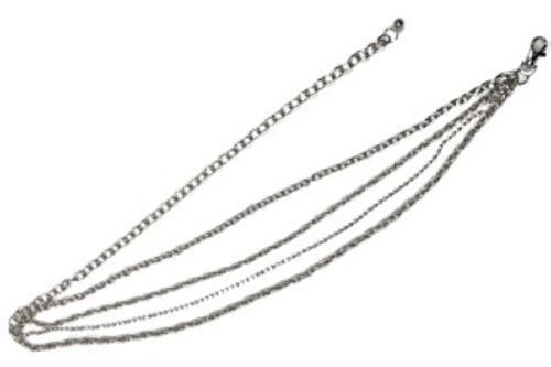 Silver Layered Chain Belt