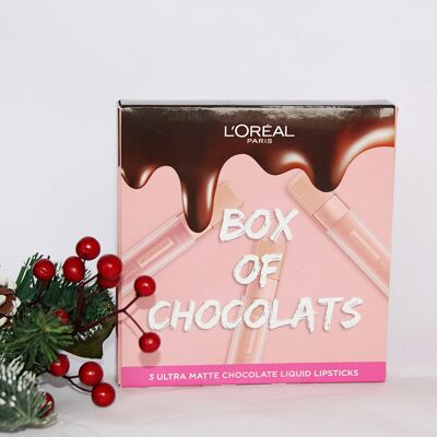 Loreal Box of Chocolats Liquid Lipsticks Gift Set