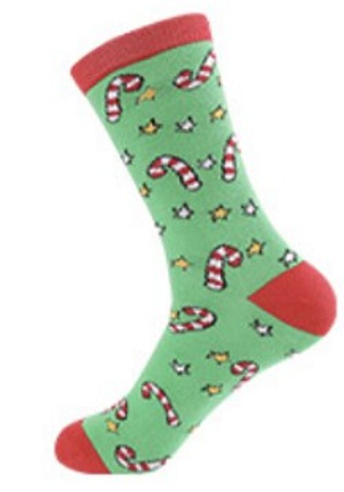 Green and Red Christmas Socks