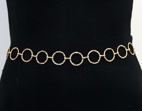 Gold Circle chain belt
