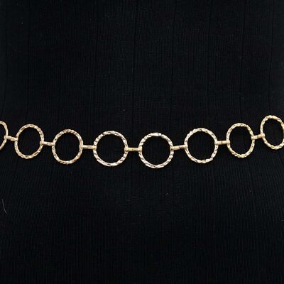 Gold Circle chain belt