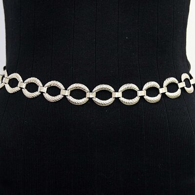 Silver Metal Link Chain Belt