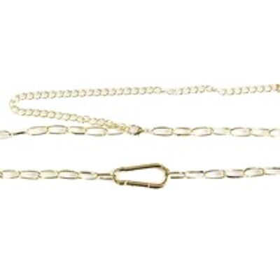 Gold Carabiner Clasp Chain Belt