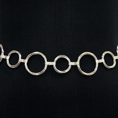 Silver Circle Multi Chain Belt