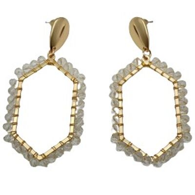 Crystal Geo Shape Earrings