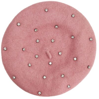 Blush Diamante Beret