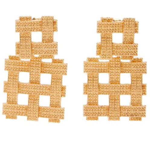 Gold Criss Cross Earrings