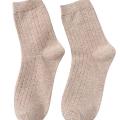 Soft Wide Ribbed Socks