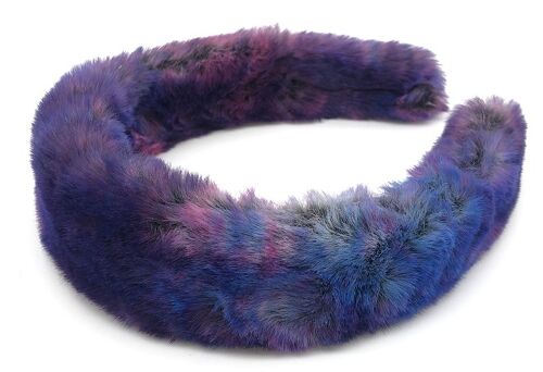 Purple Tie Dye Faux Fur Headband