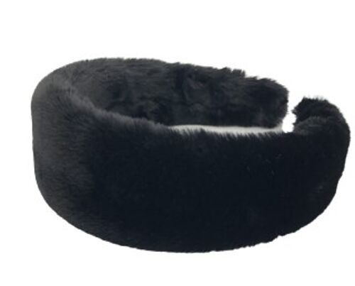 Black Faux Fur Headband