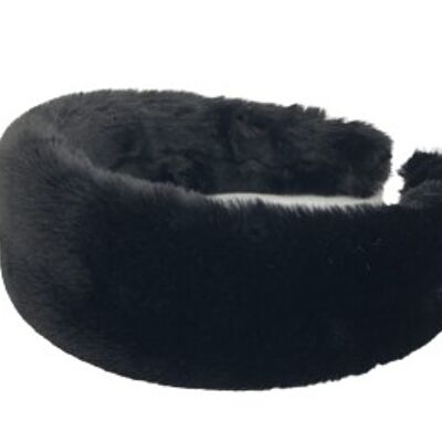 Black Faux Fur Headband