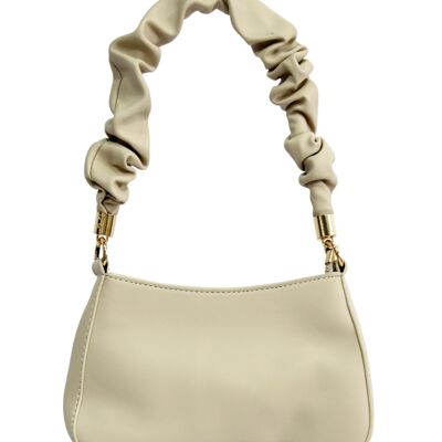 Nude Ruched handle bag