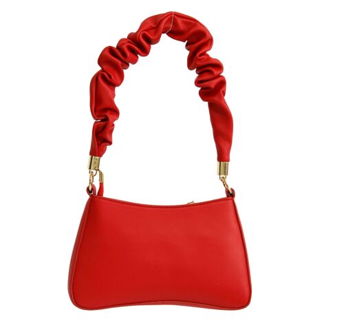 Red Ruched handle bag