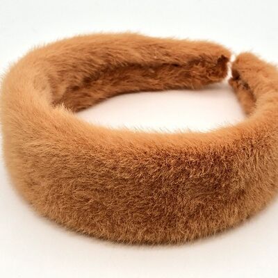 Orange Faux Fur Headband