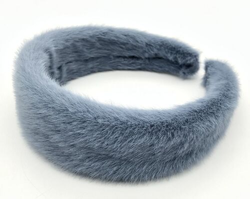 Blue Faux Fur Headband